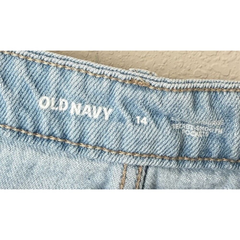 Old Navy Size 14 Light Wash Extra High Rise Secret Smooth Pockets Denim Skirt - Picture 4 of 7